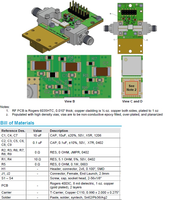 Block Diagram - Qorvo QPA2962EVB Evaluation Board